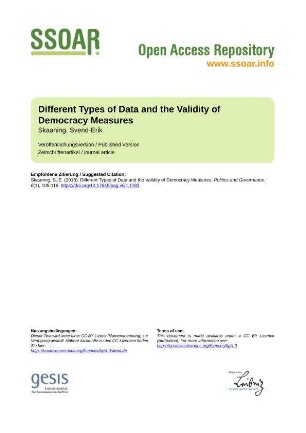 Different Types of Data and the Validity of Democracy Measures