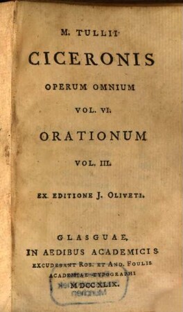 Orationes : In VII. Voluminibus. 3