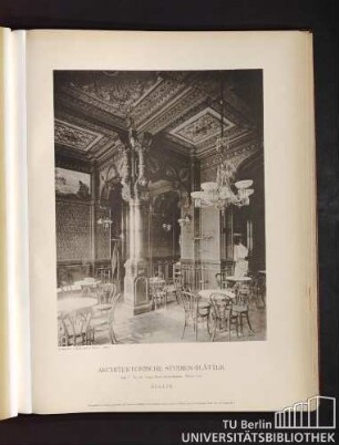 Serie I. No. 85. Grand Hôtel Alexanderplatz. Wiener Café. Berlin.