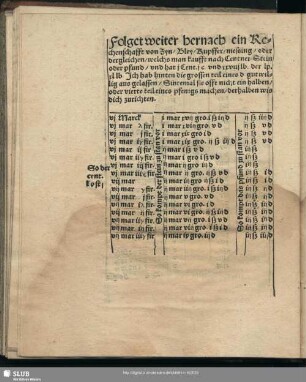 Folget weiter hernach ein Rechenschafft von Zyn, Bley, Kupffer …