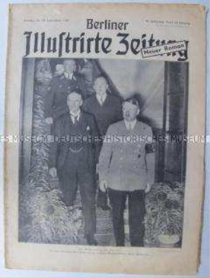Wochenzeitschrift "Berliner Illustrirte Zeitung" u.a. zum Besuch des britischen Premierministers Neville Chamberlain in Deutschland und zur Lage der Sudetendeutschen
