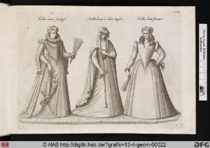 [Französische Frauen, in unterschiedlicher Kleidung. Kostümkunde.]