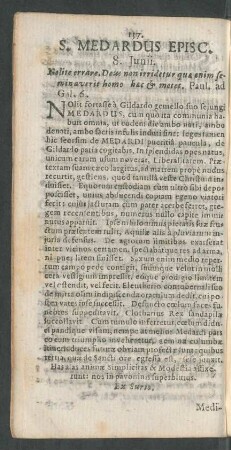 S. Medardus Episc.