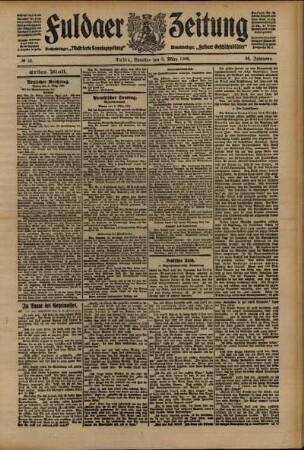 Erste Ausgabe vom Samstag, den 06. März 1909.