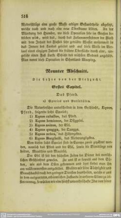 Neunter Abschnitt. Die Lehre von der Viehzucht