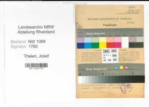 Entnazifizierung Josef Thelen , geb. 20.02.1899 (Oberbrandmeister)