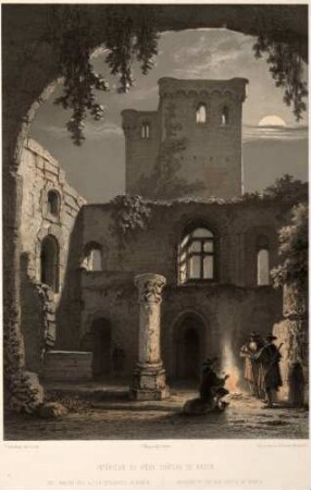 Das Innere des alten Schlosses zu Baden - Intérieur du vieux château de Baden - Interior of the old castle at Baden