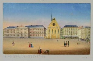 Das alte Augusteum und die Paulinerkirche am Augustusplatz in Leipzig