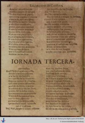Jornada Tercera.