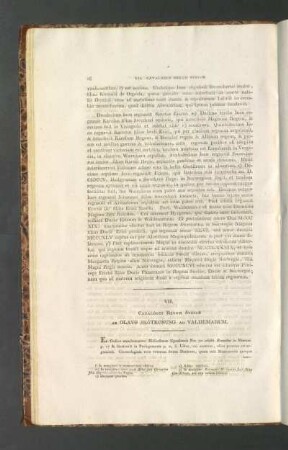 VII. Catalogus Regum Sveciæ Ab Olavo Skötkonung Ad Valdemarum.