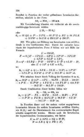 Invarianten zwölften Grades, fünfzehnten u. achtzehnten Grades.