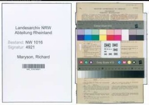 Entnazifizierung Richard Maryson , geb. 28.09.1896 (Metzger)