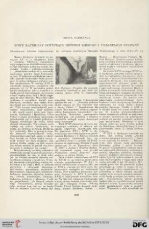 Nowe materiały dotyczące historii rozwoju i urbanizacji Rydzyny