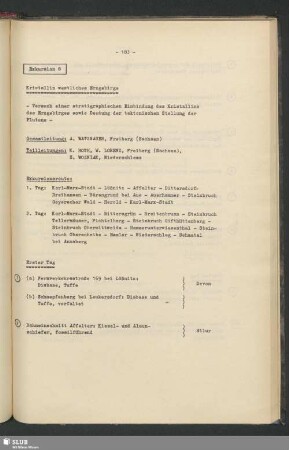 Exkursion 8: Kristallin westliches Erzgebirge