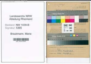 Entnazifizierung Maria Braukmann , geb. 19.08.1897 ()