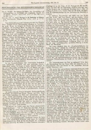 Psychologie, Religionspsychologie