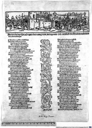 Ain loblicher spruch wie der kung von Arragonia yetz neulich die Haiden bestriten und yberwunden hat