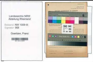 Entnazifizierung Franz Goertzen , geb. 13.10.1897 (Schreiner)