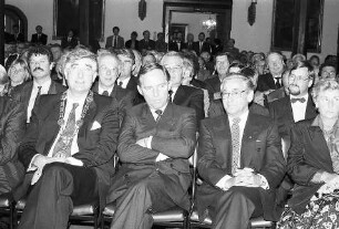 Freiburg im Breisgau: Bundesinnenminister Wolfgang Schäuble bei der Verabschiedung von Bürgermeister Hans Evers [mit Rolf Böhme]