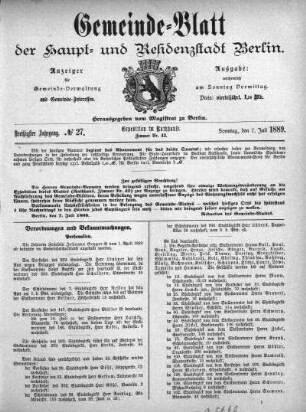 1889,27: No. 27, 7. Juli 1889