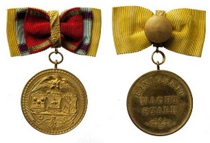 Tragbare Freimaurermedaille