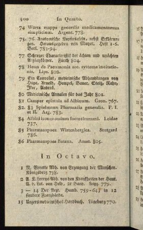 400-440, In Octavo (Nr. 1-845)