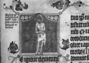 Missale des Domherrn Wenzeslaus von Radec — Initiale T mit gegeißeltem Christus, Folio 119 a