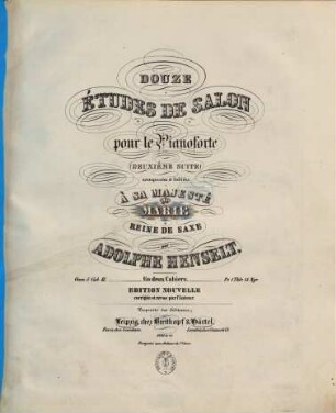 Douze études de salon pour le pianoforte : (deuxième suite) ; oeuv. 5 ; en deux cahiers. 2