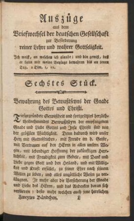 Sechstes Stück