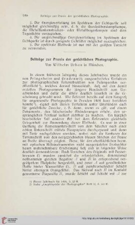 25: Beiträge zur Praxis der gerichtlichen Photographie