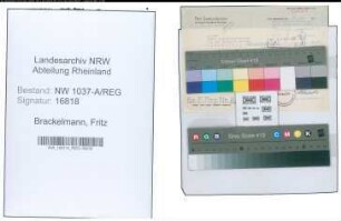Entnazifizierung Fritz Brackelmann , geb. 00.00.0000 ()