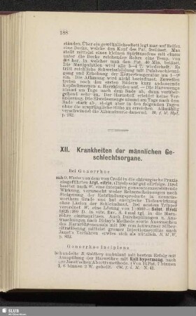 XII. Krankheiten der männlichen Geschlechtsorgane