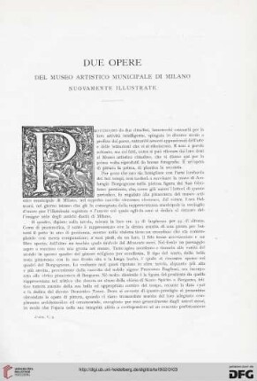5: Due opere del museo artistico municipale di Milano nuovamente illustrate
