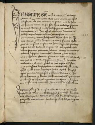 "In nomine s[anc]te et individue trinitatis Amen."
