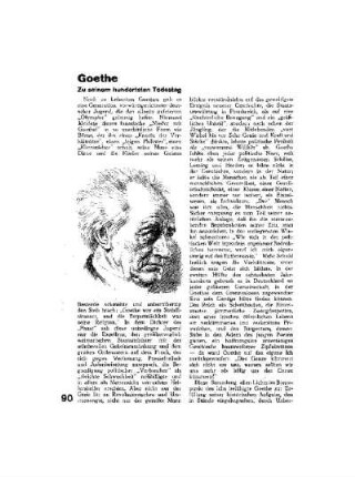 Goethe : zu seinem hundertsten Geburtstag