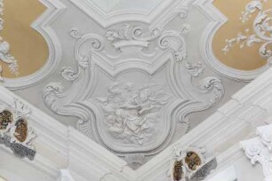 Decke der Schlosskapelle — Eckkartuschen mit den vier Evangelisten — Evangelist Matthäus