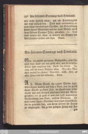 Am siebenten Sonntage nach Trinitatis.
