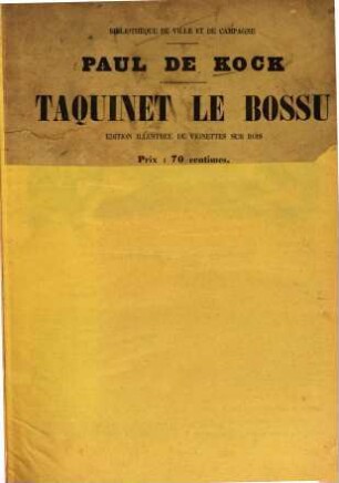 Taquinet le bossu : Éd. illustrée de vignettes sur bois