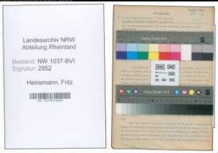 Entnazifizierung Fritz Heinemann , geb. 13.03.1898 (Spediteur)