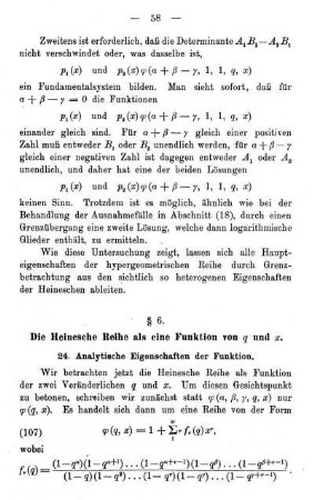 24. Analytische Eigenschaften der Funktion.