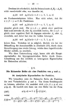24. Analytische Eigenschaften der Funktion.