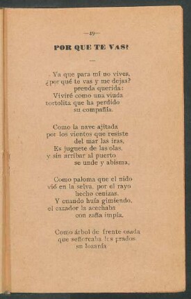 Por que te vas?