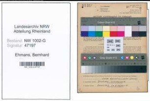 Entnazifizierung Bernhard Ehmans, geb. 03.04.1912 (Schuhmacher)
