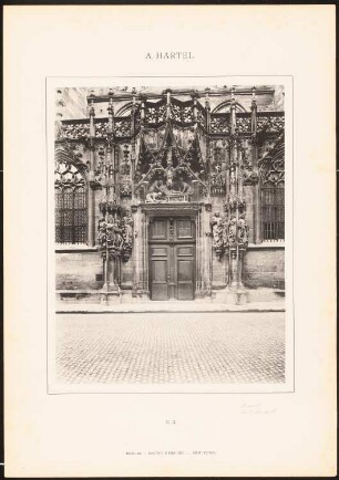 Münster, Straßburg: Ansicht nördliches Querschiff (aus: Architekton. Details u. Ornamente der kirchlichen Baukunst in den Stilarten d. Mittelalters, 2. Serie, 1896)