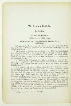 Die fremden Erdteile