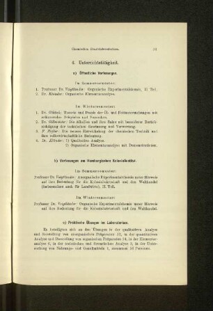 b) Vorlesungen am Hamburgischen Kolonialinstitut.