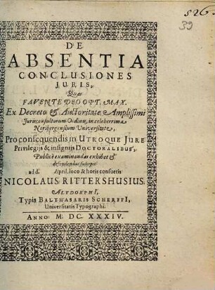 De Absentia Conclusiones Juris
