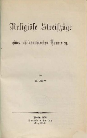 Religiöse Streifzüge eines philosophischen Touristen