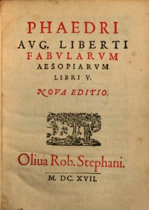 Fabularum Aesopiarum libri V
