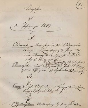 Register zu dem Jahrgange 1859